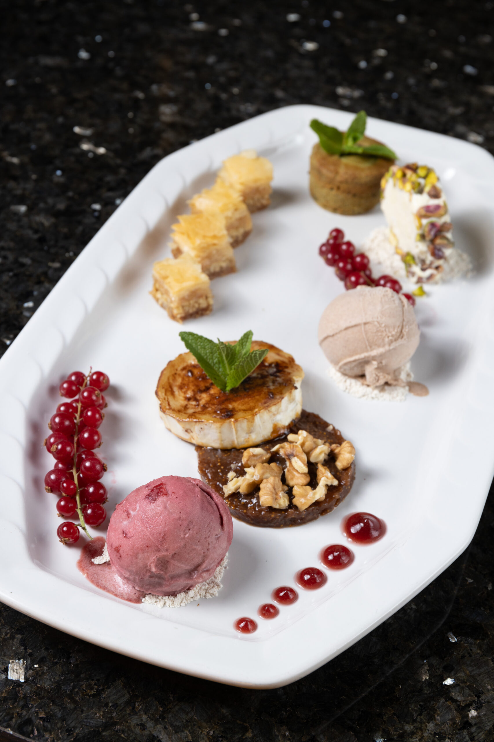 Anprechendes Desert aus der Küche von Mazza