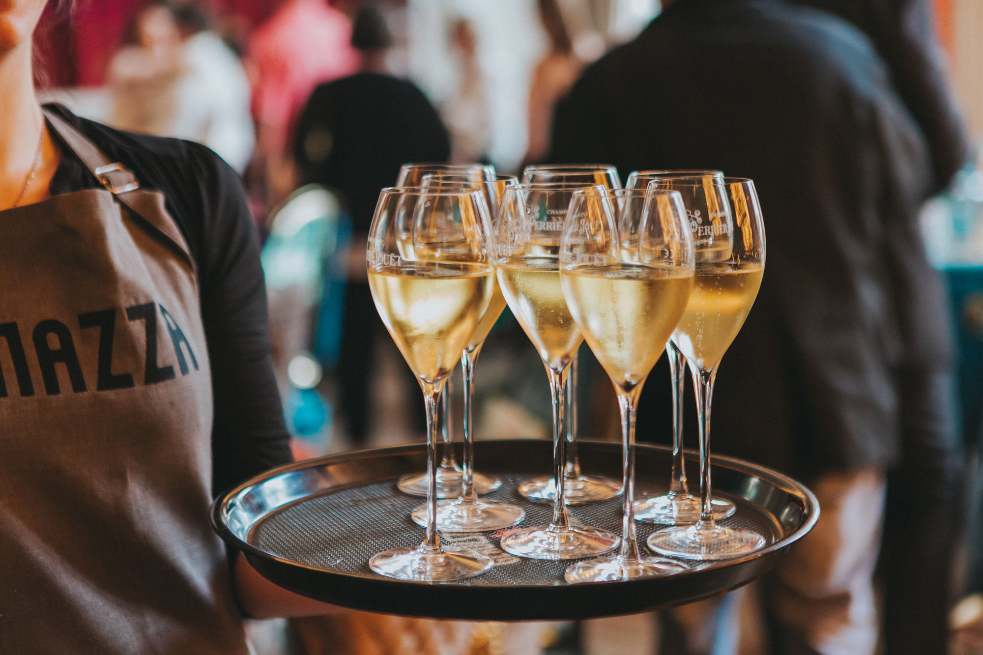 Sektempfang einer Mazza Veranstaltung